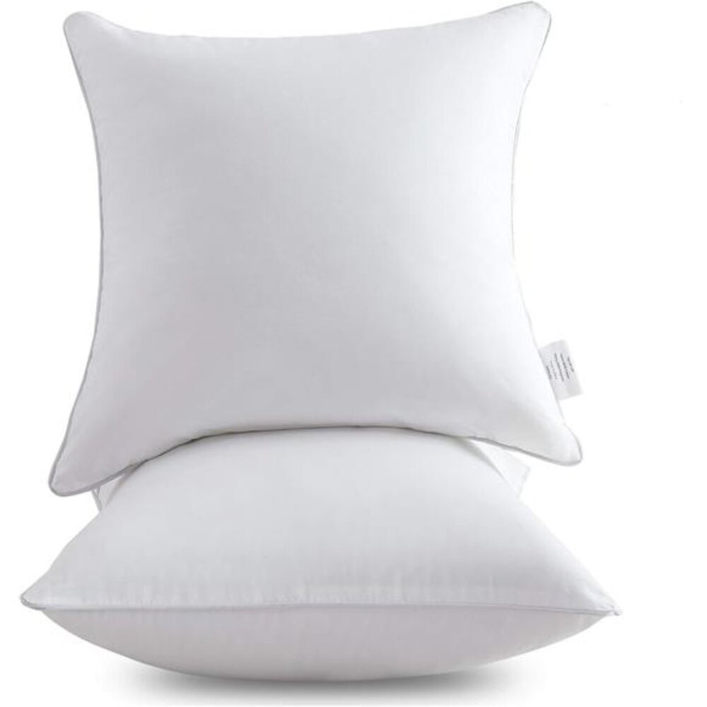 18 x 18 Pillow Inserts (Set of 2) - Throw Pillow Inserts with 100%